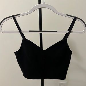 Aritzia Babaton Black Bustier Crop Top